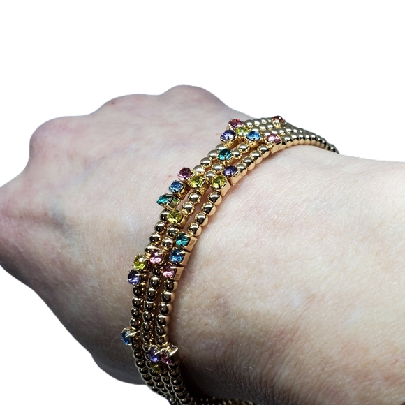 Nordstrom NEW Adjustable Bead & Crystal Bracelet - Picture 4 of 8